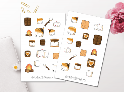 Marshmallow Sticker Set